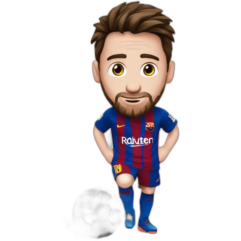 Messi avec un ballon emoji