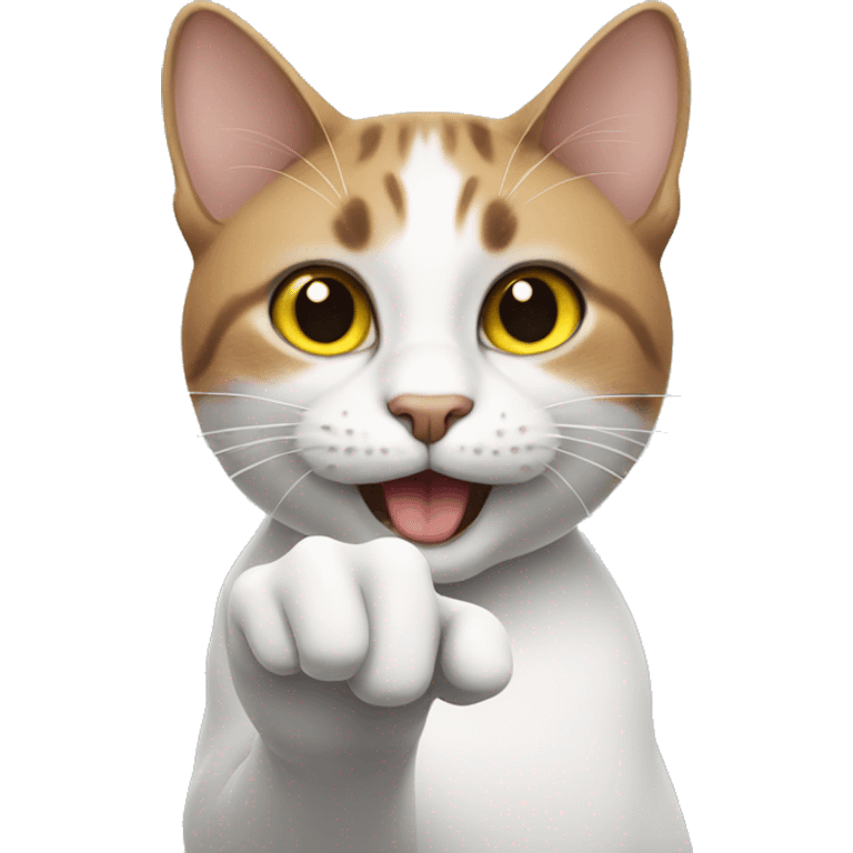 Cat flipping you off emoji