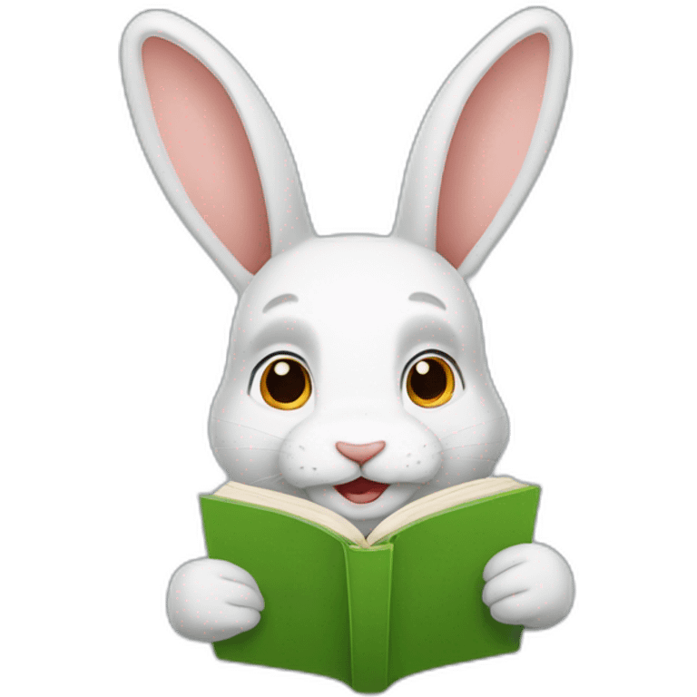 Un lapin qui étudie  emoji