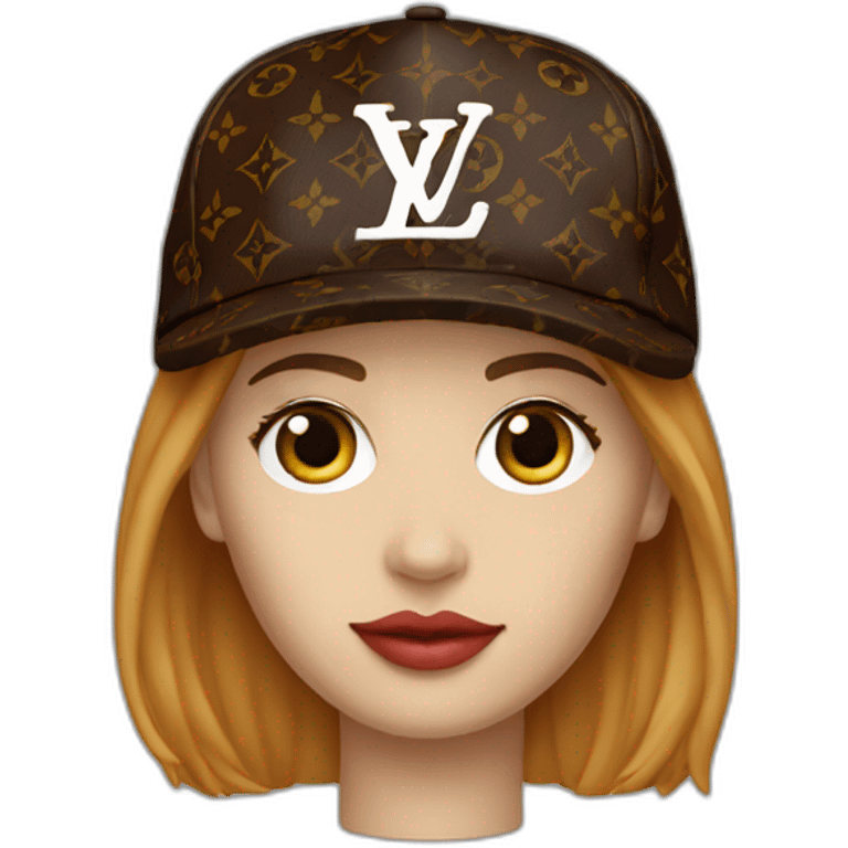 Only Louis Vuitton cap no face emoji