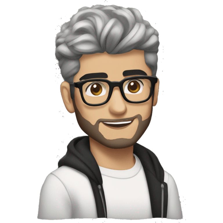 Zayn Malik wearing glasses but older emoji