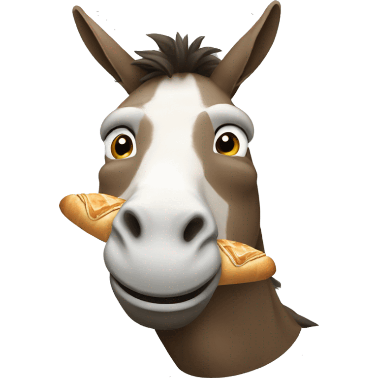 burro comendo croissant emoji