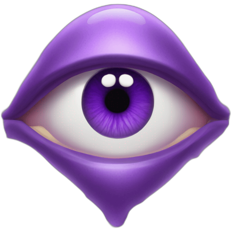 majestic godly violet iris eyeball serious intense symmetrical knowledgable emoji