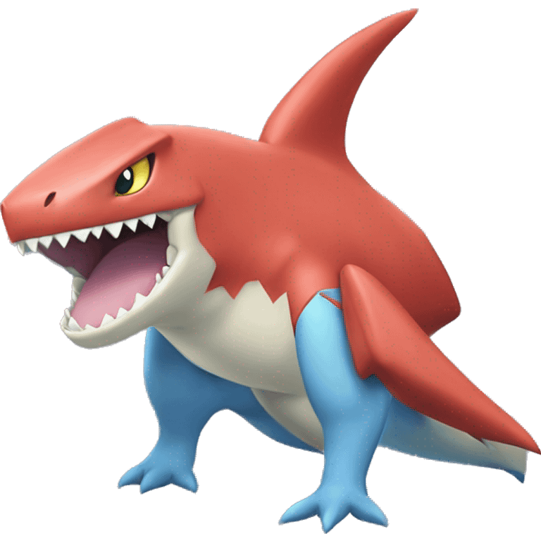 Sharpedo-Charmeleon-Gible-Larvitar-Fakémon Full Body emoji