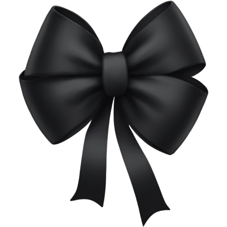 Black cute bow emoji