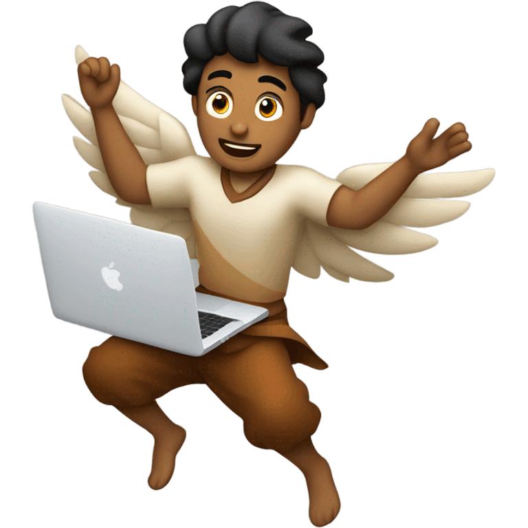 flyind indian on macbook emoji