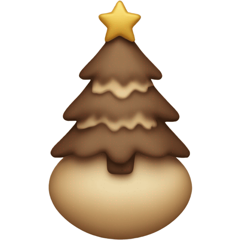 brown beige Christmas tree toy emoji