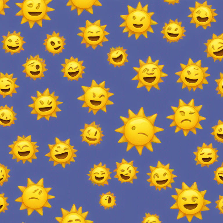 Sun with a jacket  emoji