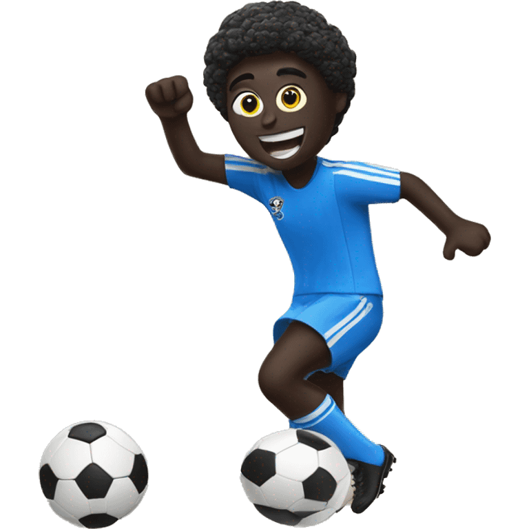 an oreo cookie kicking a soccer ball emoji