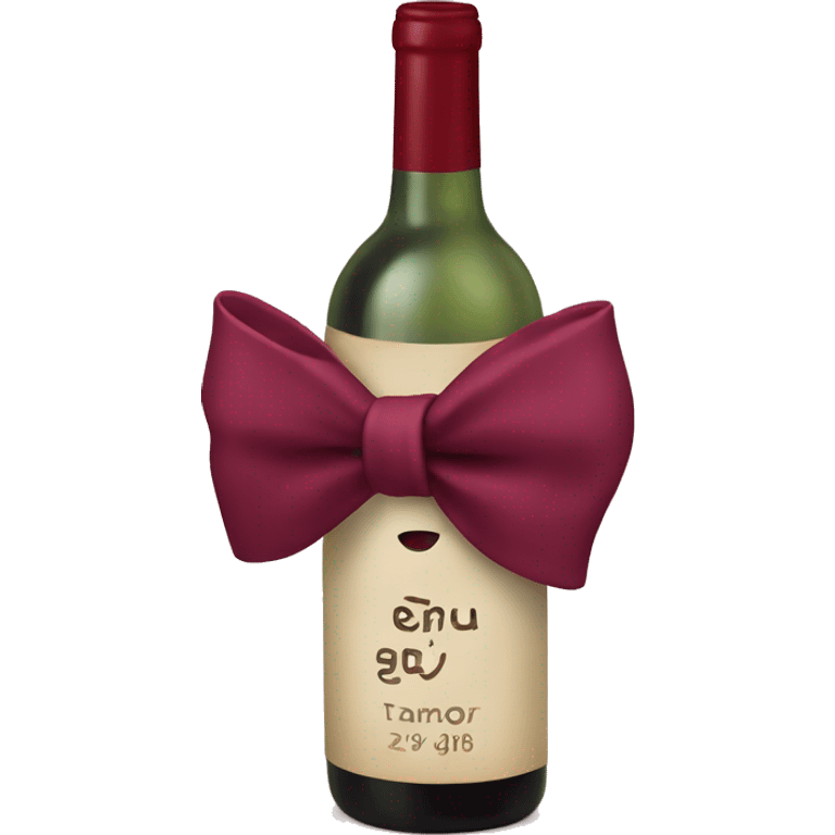 Bow on wine bottle emoji