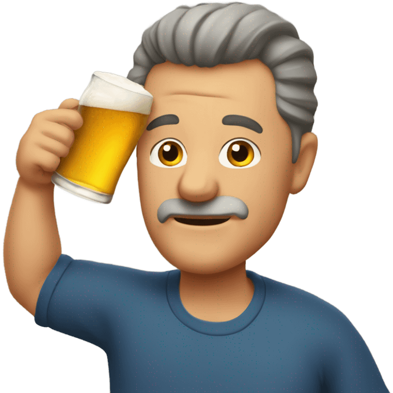 My dad drinking beer  emoji