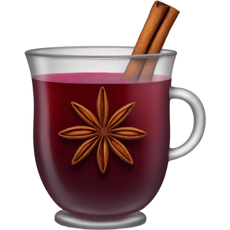 Mulled wine with star anise emoji