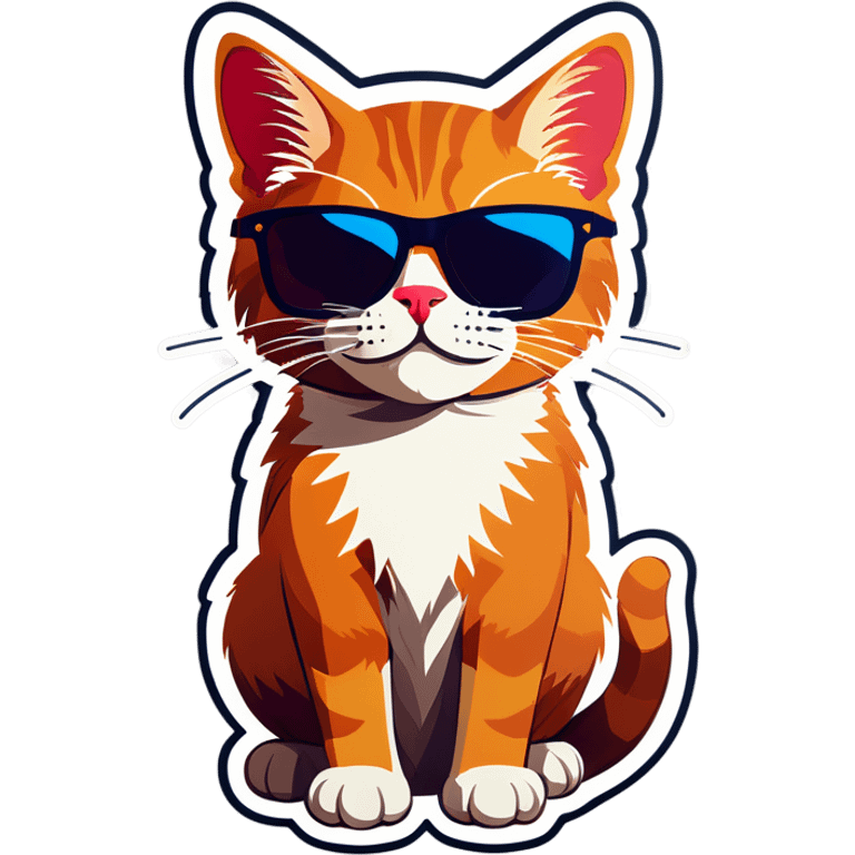 Cat with sunglasses emoji