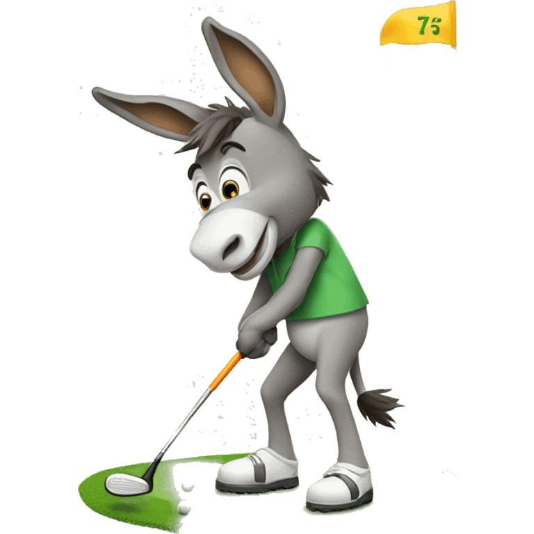 Donkeys playing golf  emoji