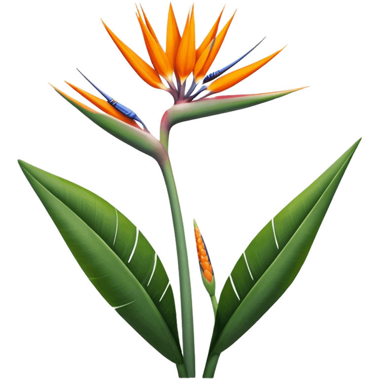 single Strelitzia Reginae, straight stem emoji