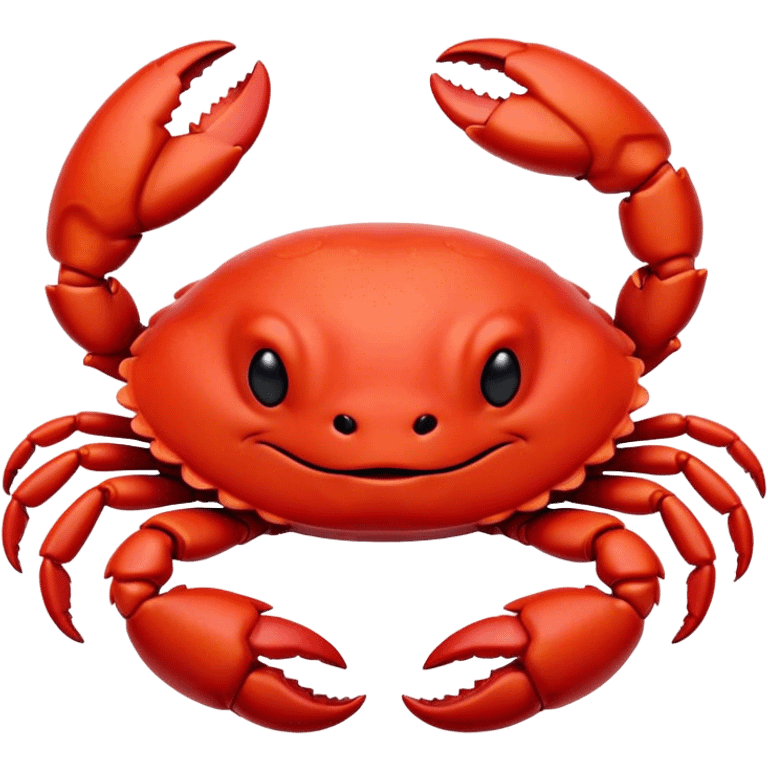 Meme-Worthy Cute Sleeping Red Crab Portrait Emoji, Head resting peacefully with a contented smile, showcasing a robust, vivid scarlet carapace and softly closed eyes in serene slumber, Simplified yet adorably endearing features, highly detailed, glowing with a soft, drowsy ocean light, high shine, relaxed and utterly lovable, stylized with an air of playful laziness, soft glowing outline, capturing the essence of a sleeping red crab that feels destined to become the next viral icon of adorable rest! emoji