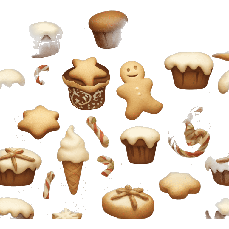 Beige asthetic Christmas bake emoji