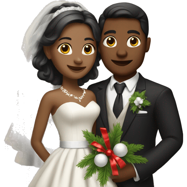 Christmas wedding emoji