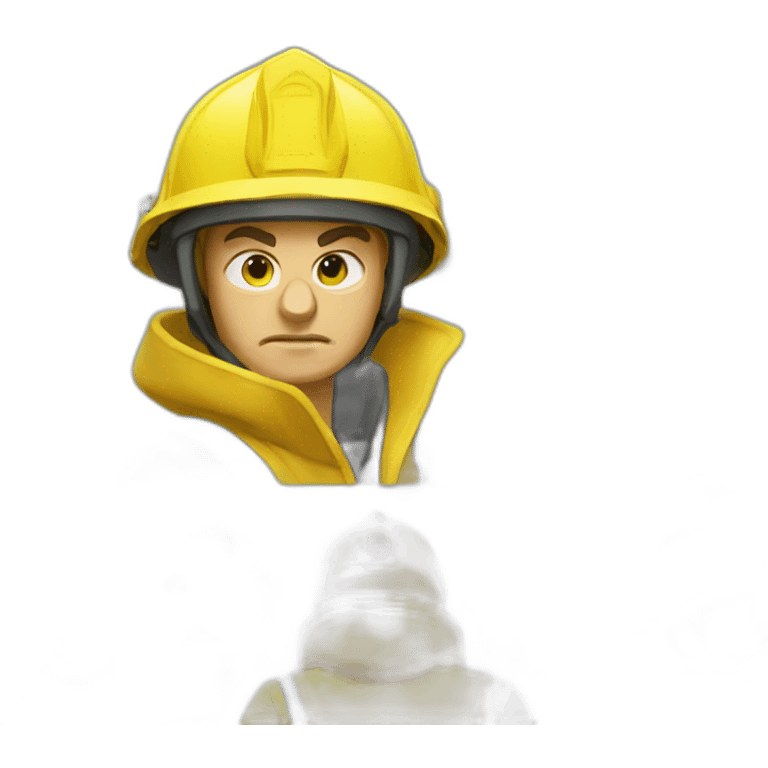 Ukrainian firefighter is angry emoji