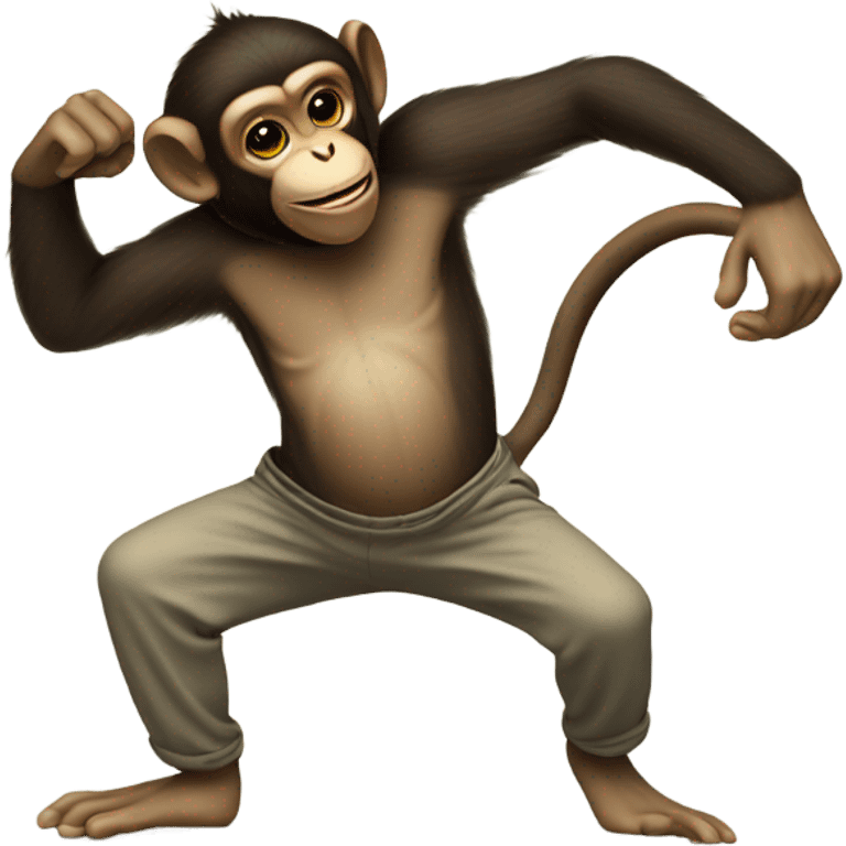 Monkey breakdancing emoji