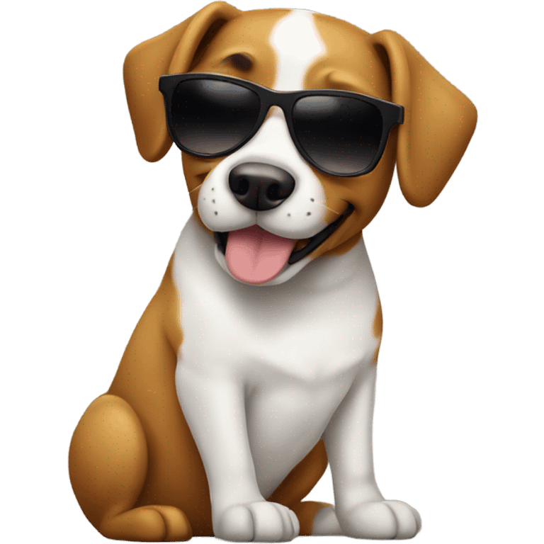 Dog with shades emoji