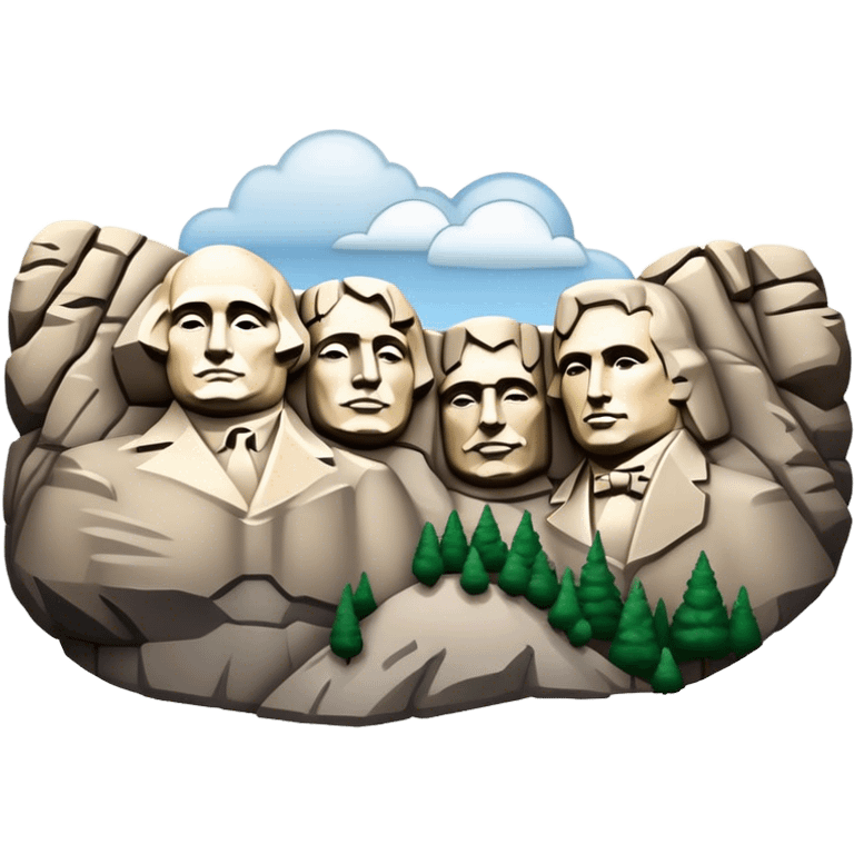 Cinematic Realistic Mount Rushmore Emoji emoji