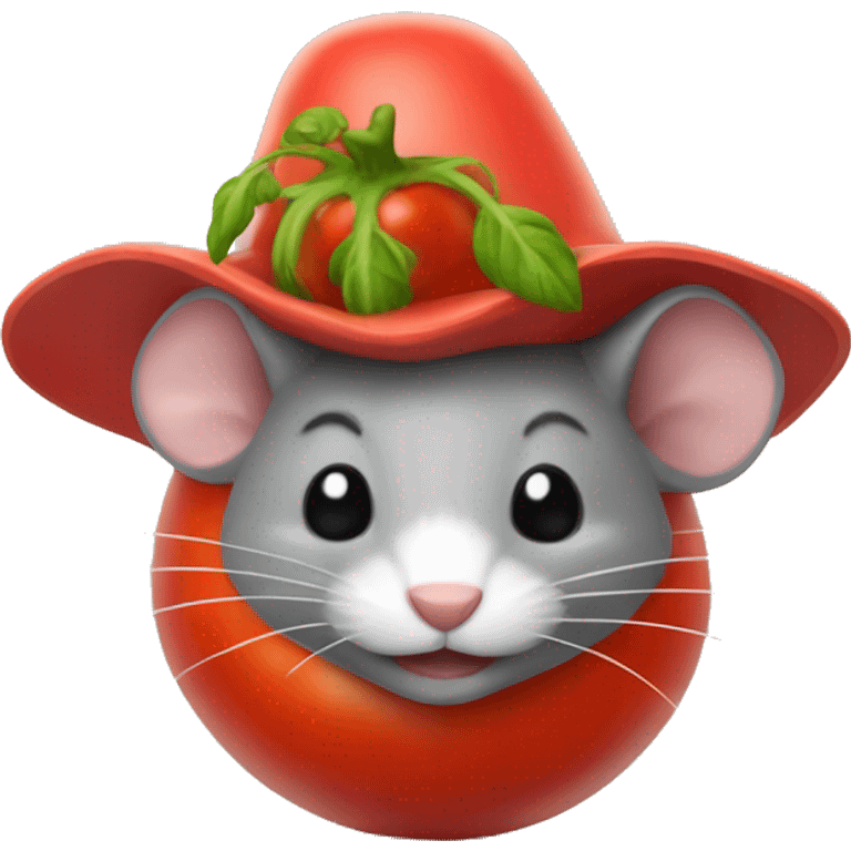 Rat in a tomato hat  emoji