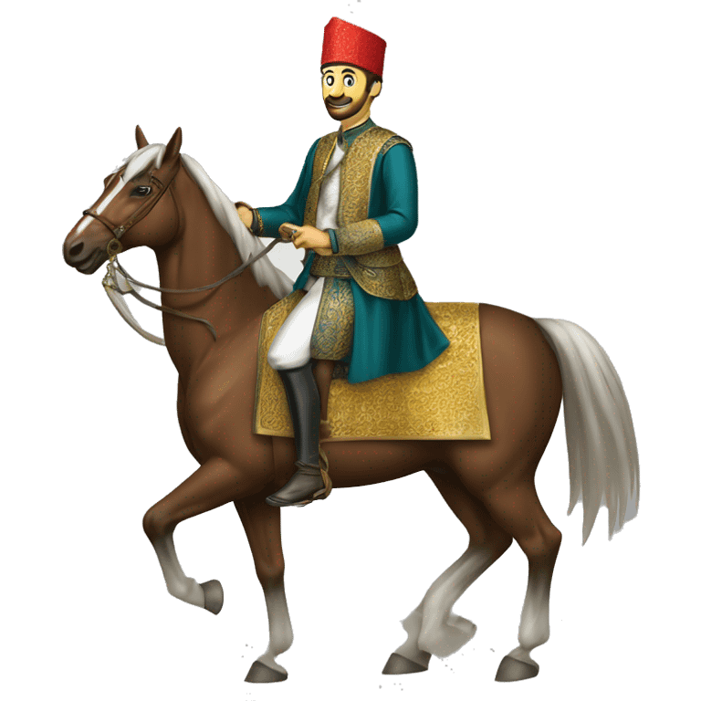 young Sultan Süleyman on horseback emoji