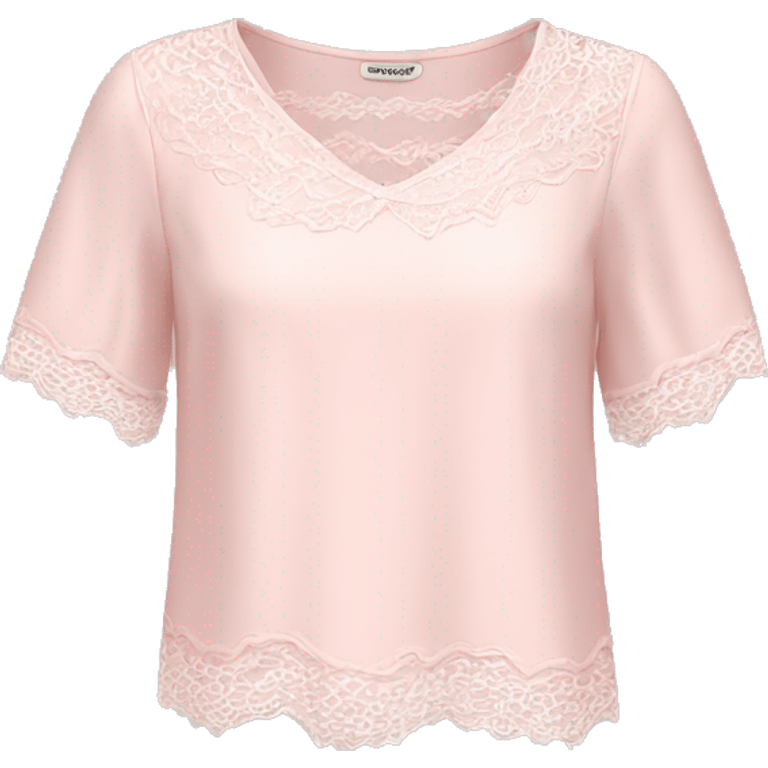 light pink top with lace emoji