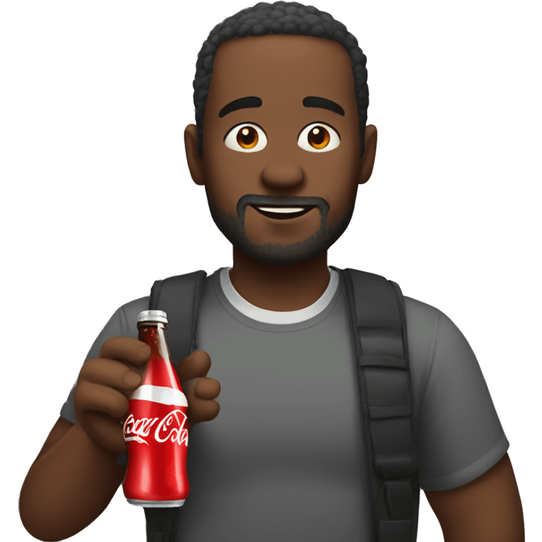 Man drinking Coke emoji