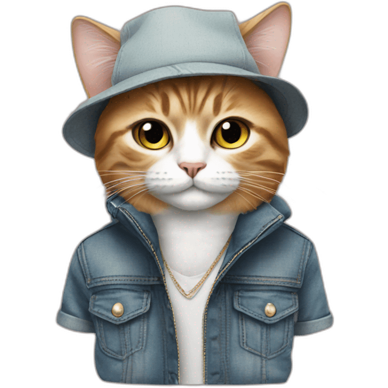 Swag cat with Zara clothing  emoji