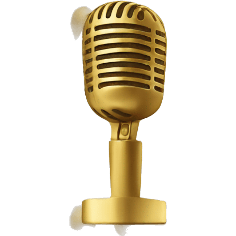 Gold microphone  emoji