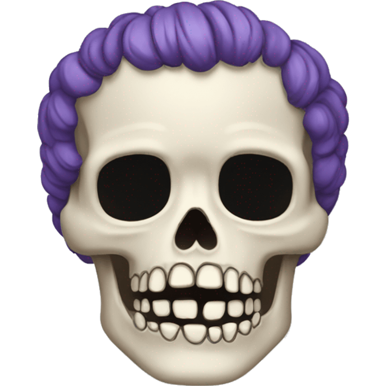 Calavera con pelo emoji