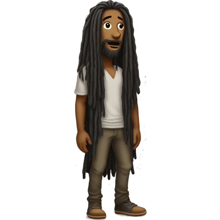 tall nonchalant dreadhead standing  emoji