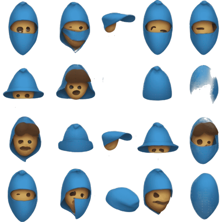 Russian hat with blue ear flaps emoji