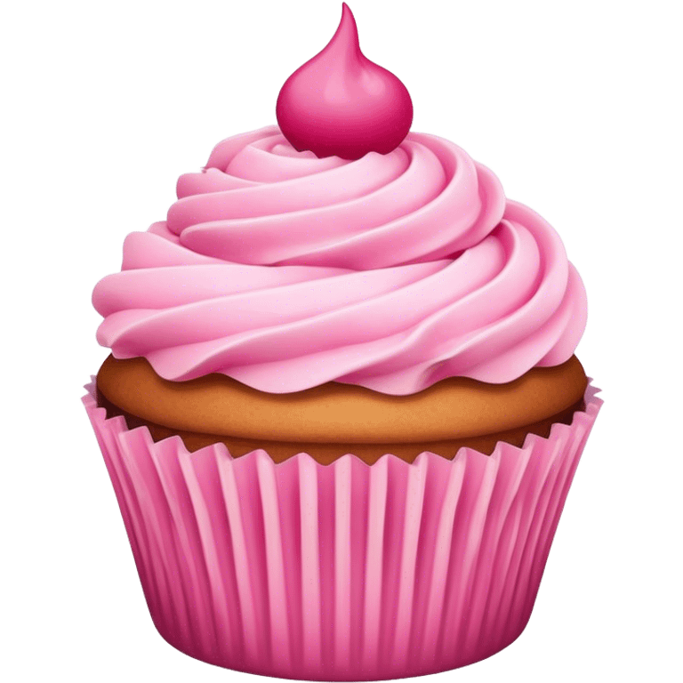 Cupcake with pink icing emoji