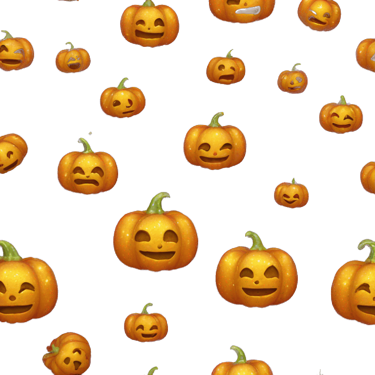 glitter pumpkin emoji