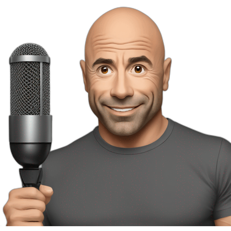 Joe Rogan podcast with a microphone emoji