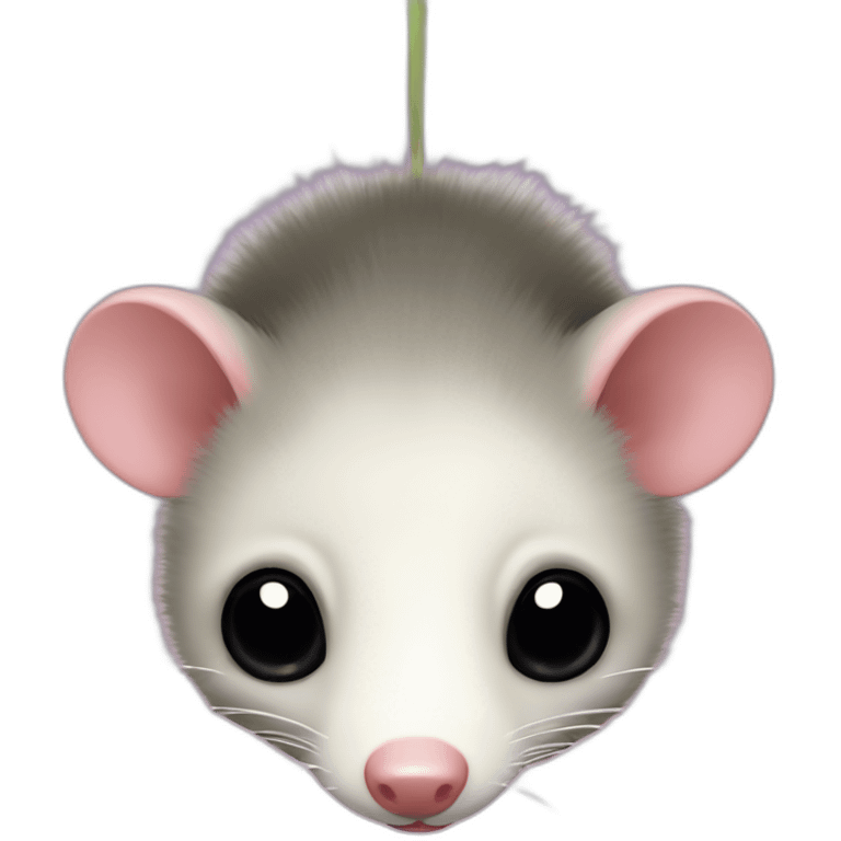 Opossum hanging upside down emoji