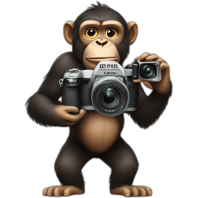 ape holding a camera emoji