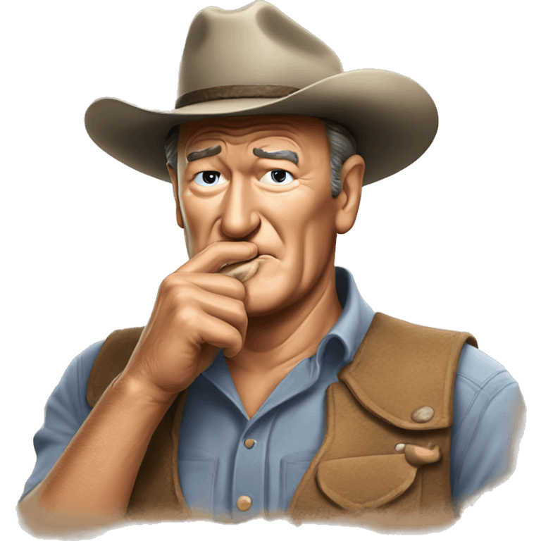 John Wayne blowing a kiss emoji