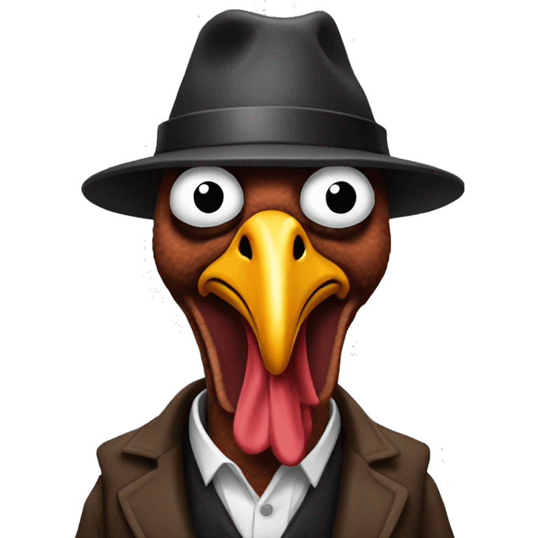 Gangster turkey emoji