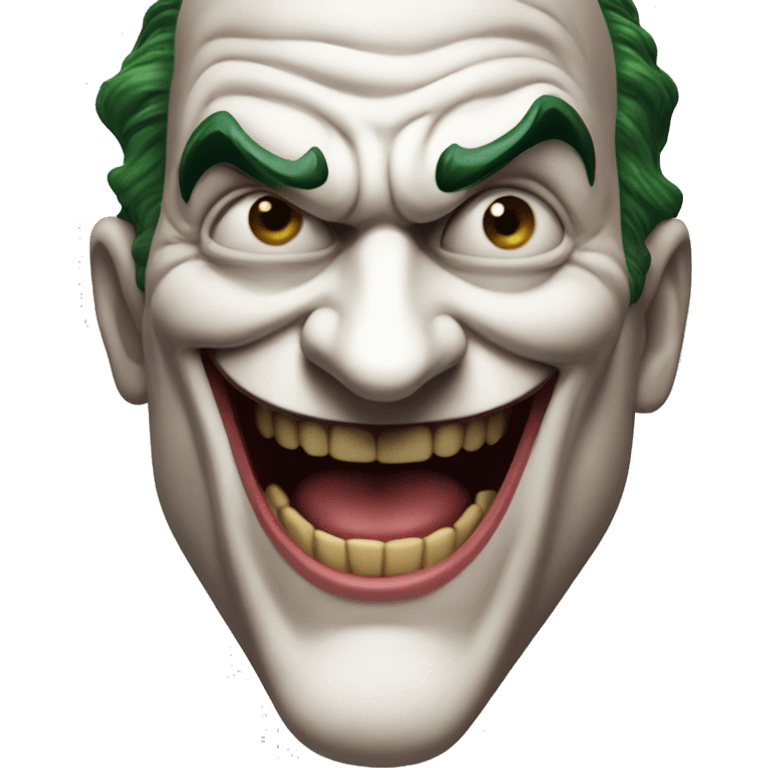 the joker grimacing at the camera maniacally while laughing emoji