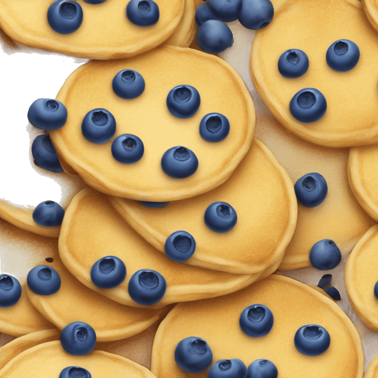 Pancake with blueberries emoji