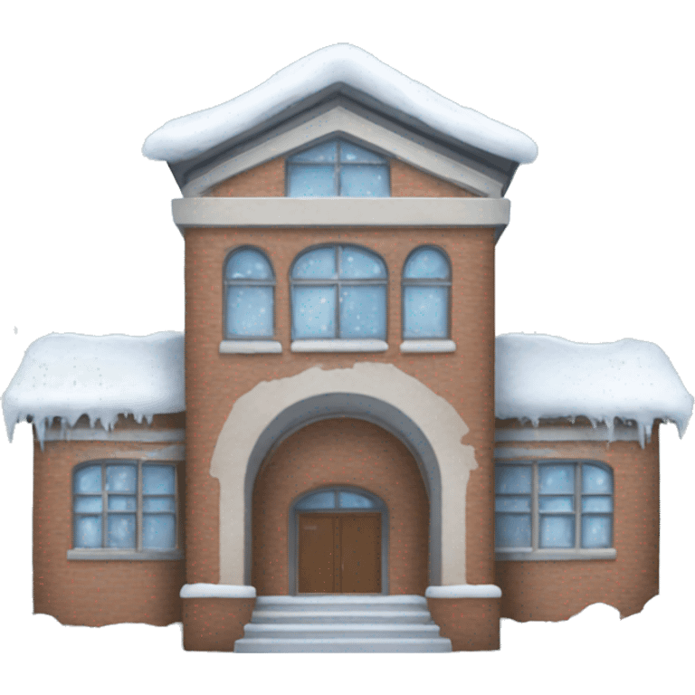 School in winter emoji