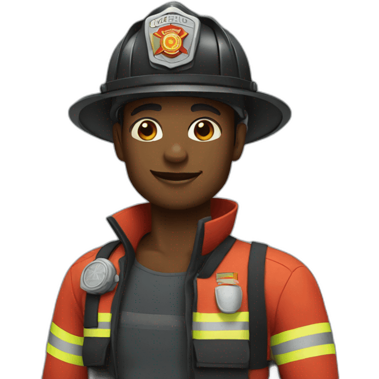 Black firefighter  emoji