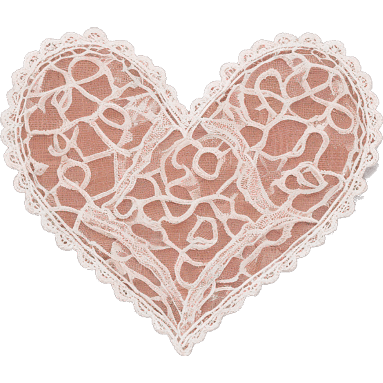 heart with lace around it emoji