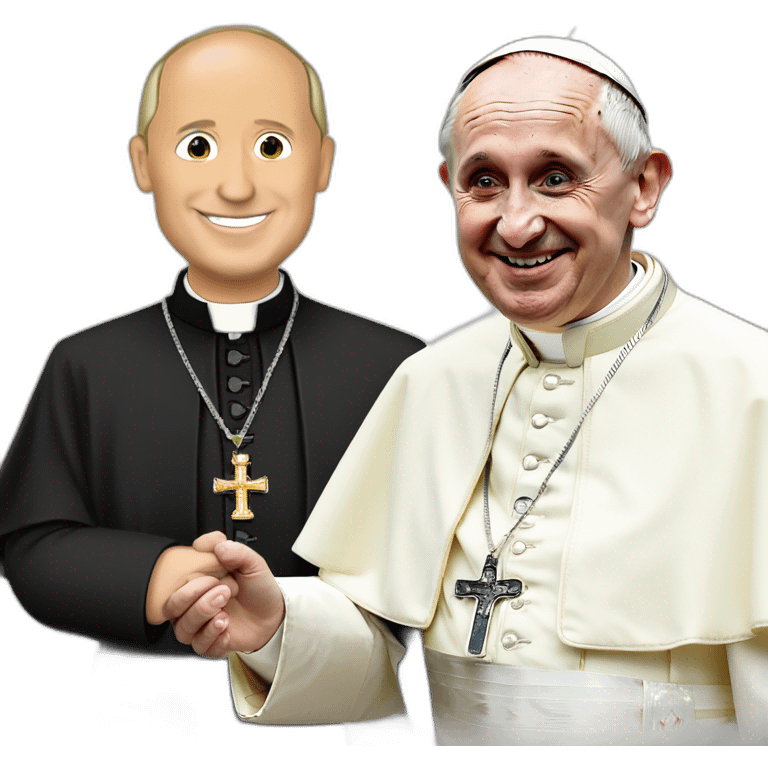 Pope francis with face putin emoji