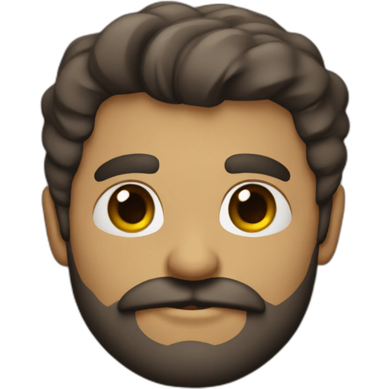 Hombre calvo con barba emoji