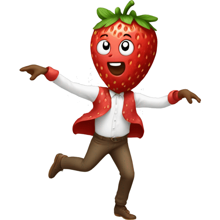 dancing strawberries emoji